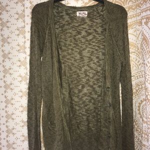 Olive green cardigan